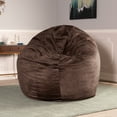 thumbnail image 4 of Jaxx 6 Foot Cocoon- Giant Bean Bag for Adults - Padded Microvelvet, Chestnut, 4 of 7