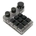 thumbnail image 3 of One Handed Mechanical Keyboard, RGB Backlit Portable Mini Custom Keypad, 9 Keys 3 Knobs Programming Macro Keypad, Hotkeys, One Click Start, 3 of 8