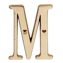 'M' House Letters Metal Brass Finish 3"x1.75" Renovator's Supply