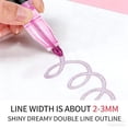 thumbnail image 4 of Dreamy Sparkle Dual-Line Contour Pen, Dual-Line Highlighter, Double Line Outline Pen Sparkle Markers, Quick-Dry Ink for Drawing, Coloring & DIY Crafts (12 Color Sets), 4 of 10