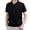 Black, variant on Men's Short Sleeve Polo Shirts with Folded Collar Slim Fit Casual Stylish Top