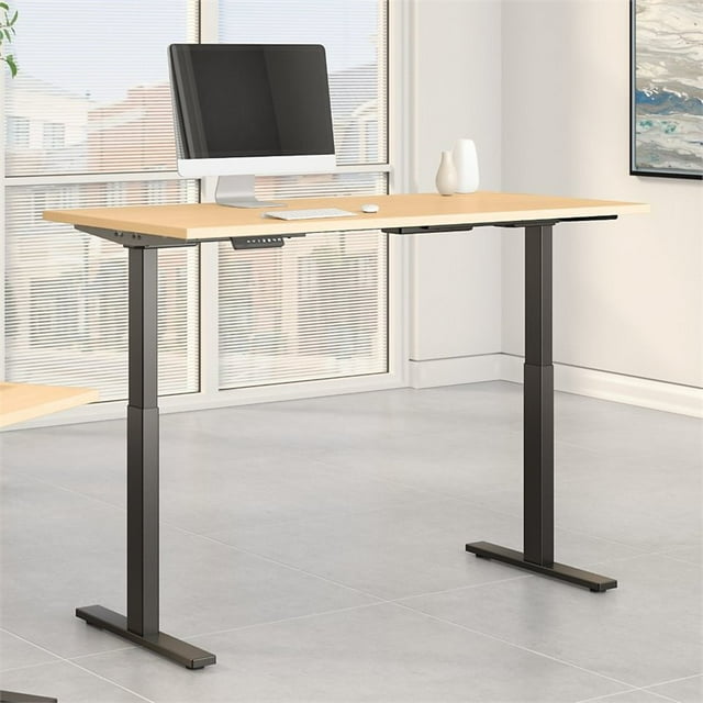 Move 60 Series 60W x 30D Adjustable Desk in Natural Maple - Engineered Wood