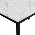 thumbnail image 5 of Roundhill Furniture Citico Metal 5-Piece Dinette Set with Laminated Faux Marble Top, Off White Table with Black Chairs, 5 of 9
