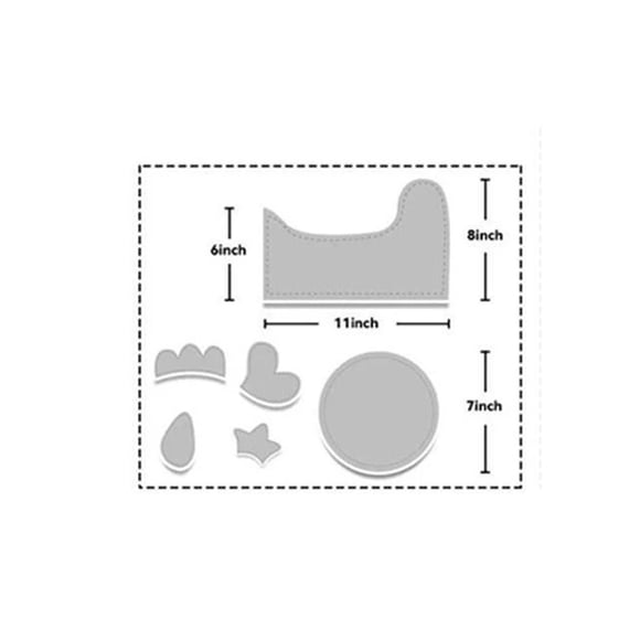Chicken Basket Bag Sewing Template Set Acrylic Patterns for DIY Egg Storage and Desktop Decoration Pack of 6