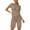 Brown, variant on Timegard 2 Piece Sets for Women Tee Shirts Wide Leg Shorts Comfy Solid Color Casual Workout Outfits