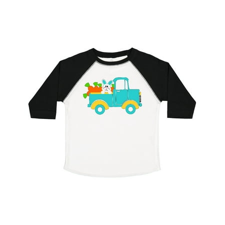 

Inktastic Cute Easter Bunny in Blue Truck with Carrots Gift Toddler Boy or Toddler Girl T-Shirt