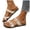 Beige, variant on Womens Sandals Buckle Lightweight Slides Memory Foam Cork Footbed Flat Sandals Non Slip Ring Toe Beach Slide Black Size 9.5