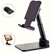 Adjustable Foldable Phone & Tablet Stand – Multi Angle Height Adjustable Desktop Holder with Anti Slip Base, Portable Hands Free Device Stand for iPhone, iPad, Samsung Galaxy, Streaming & Video Calls