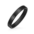thumbnail image 4 of Bling Jewelry Mens Plain Basic 3MM Thin Flat Wedding Band Ring Comfort Fit Titanium, 4 of 5