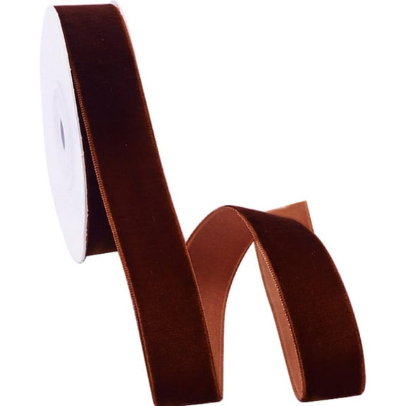 2 Rolls 13.12 Yards 1.5 Inch Dark Brown Velvet Ribbon Wide Soft Velvet Fabric Trims Roll Vintage Single Face Spool Ribbons for Gift Wrapping Floral Bouquets Festival Decorations DIY Crafts for DIY