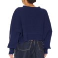 thumbnail image 2 of Pulls pour Femmes Décontractés à Manches Longues Col Rond Tricoté Côtelé Pull Rayé Blouse, 2 of 3