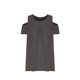 thumbnail image 4 of Fiudx Liquidación de Ofertas Flash Camiseta de Algodón Holgada con Cuello Redondo y Hombros Descubiertos para Mujer, Talla Grande, Manga Corta, Básica, Informal, 4 of 5