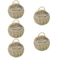 thumbnail image 3 of Masteelf 5pcs Hanging Wicker Woven Flower Basket Artificial Flowers Hanging Flower Basket for Home Wall Decor, 3 of 8