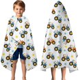 thumbnail image 3 of Cartoon Tractors Stars White Pattern Hooded Bath Towel，50"x30" for Ages 3 To 12 Kids, Quick Dry Lightweight Soft Microfiber Hood Beach Towel Cover Up for Kids, 3 of 7