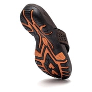 HOBIBEAR Mens Thong Sandals Arch Support Indoor and Outdoor Beach Flip Flop