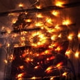 thumbnail image 3 of Halloween 96 luces LED moradas de telaraña con araña, 8 modos iluminan las decoraciones de Halloween de telaraña para interior, exterior, jardín, patio, hogar, patio (morado) Adepaton XMWJ131-1, 3 of 7