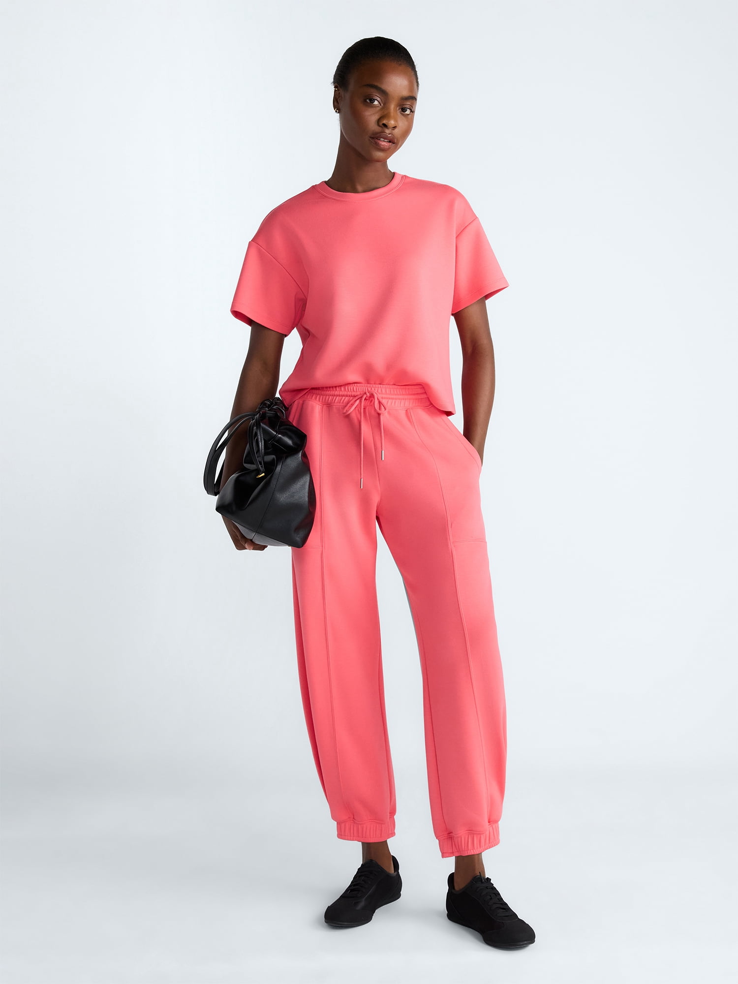 Scoop Women's and Women's Plus New Scubaknit Barrel Pants, Sizes XS-4X