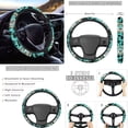 thumbnail image 3 of FKELYI 16 Pcs Car Seat Covers with Steering Wheel Covers Seatbelt Pads Headrest Protector American Tribal Geometric Cow Print Armrest Pad Handbrake Cover Gear Shift Cover Cup Coasters, 3 of 6