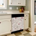 thumbnail image 3 of Floral hexagon beige pattern Dishwasher Magnet Cover Decorative Sticker for Home Cabinet Kitchen 23" x26", 3 of 5