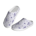 thumbnail image 2 of Kdxio Stripes and Sprigs of Lavender Women's Men's Slippers Plush Slip-On House Slipper for Winter Indoor Soft Cushion Non-slip Fluffy Slides Slippers-37/38, 2 of 7