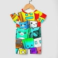 thumbnail image 4 of Cube Geometry Dash Baby Romper Jumpsuit Summer Short Sleeve One-Piece Outfit Clothing Set Newborn Infant Toddler Bodysuits, 4 of 8