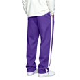thumbnail image 6 of Men Side Contrast Striped Athletic Sweatpants Elastic Drawstring Waist Straight Leg Casual Lounge Pants S, 6 of 9