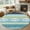 Blue, variant on Kitchen Runner 2 x 6 Ft, Yellow Grey Geometric Non-Slip Residential Carpet, Boho Vintage Country Flowers Leaves Indoor Crawling Mats Runner Rugs for Living Room/Dining Room/Bedroom