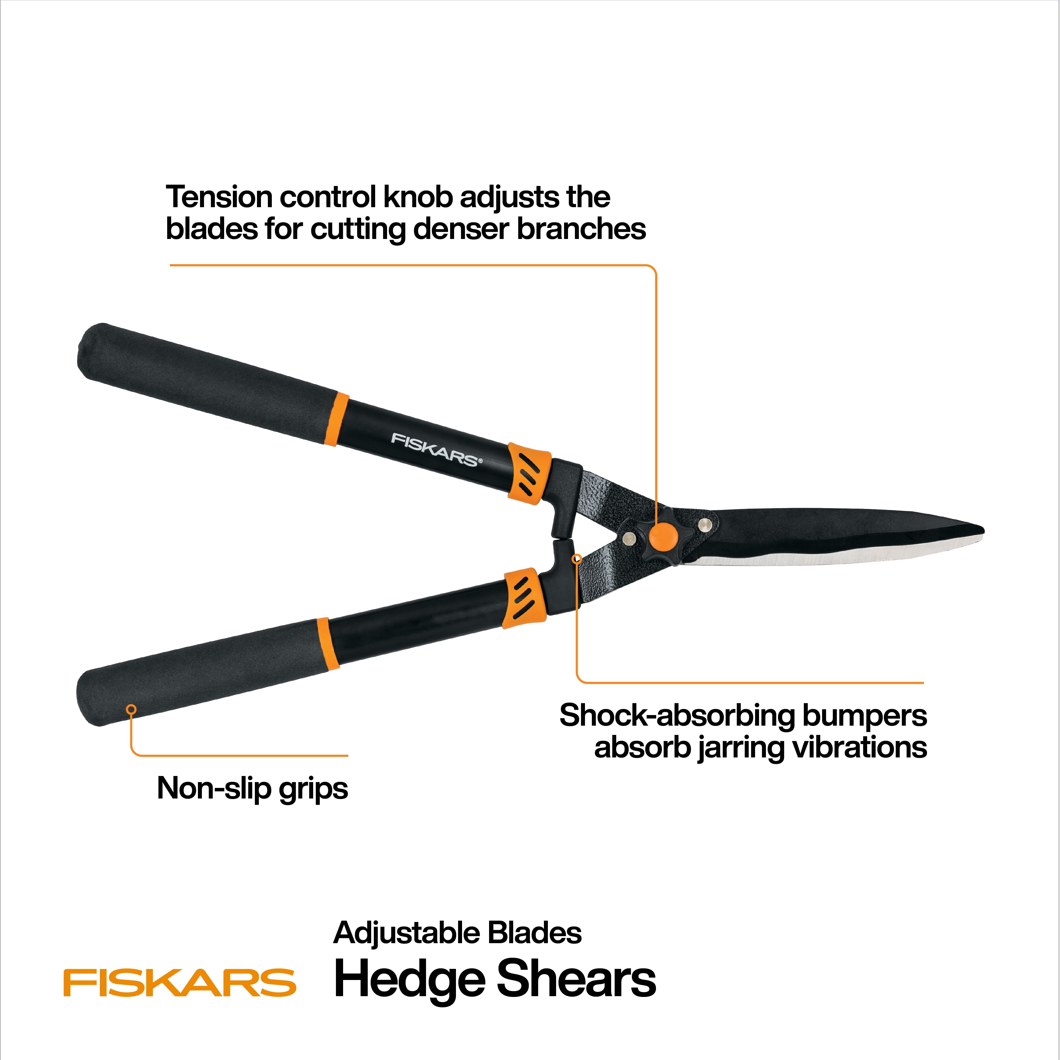 Fiskars Lopper and Pruner Garden Tool 3-Piece Set with Stainless Steel Blades, Black and Orange