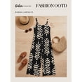 thumbnail image 5 of DOKOTOO Womens Sleeveless Jumpsuits Summer Printed Wide Leg Jumpsuits Vintage Trendy Overalls Black L US12-14, 5 of 10