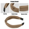 thumbnail image 3 of Unique Bargains Satin Knotted Headband Hairband for Women 1.2 Inch Wide Light Brown, 3 of 7