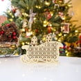 thumbnail image 4 of Fiudx Calendario de Adviento con Trineo de Papá Noel, Pueblo Navideño con Luces Led, Cuenta Regresiva de 24 Días con Cajones, Decoración de Madera para Fiestas, Decoración Acogedora para El Hogar, Fu, 4 of 6