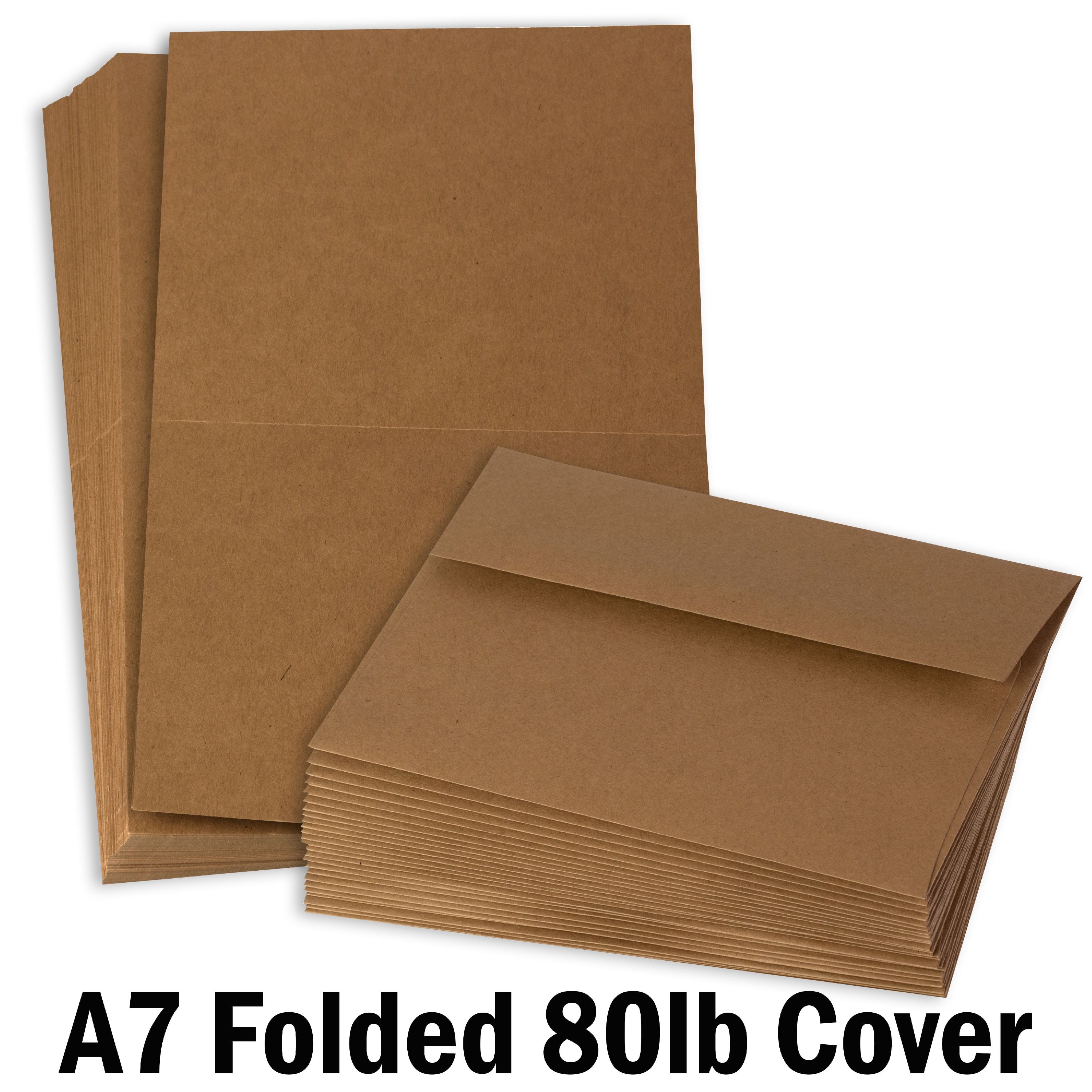20 Pack 5x7 Kraft Card Blanks & Envelopes 