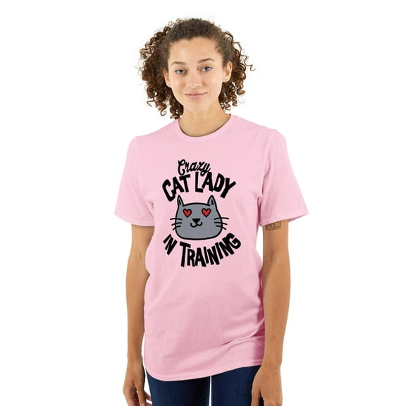 Crazy Cat Lady in Training Funny Cute Women's Plus Size Graphic Tee Brisco Brands 2X