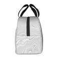 thumbnail image 4 of Reusable Lunch Bag, Insulated Lunch Bag for Women Men - White Marbling Tote Lunch Bag, Picnic School Work Office, 4 of 9