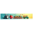 thumbnail image 1 of Bannière Colorée de Rentrée Scolaire avec Réveil Apple et Éléments de Sac à Dos Toile de Fond pour Décorations de Classe Accessoires de Photographie pour Fête Scolaire, 1 of 4
