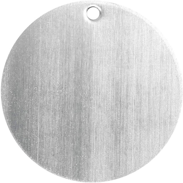 DISCS Metal Stamping Blanks, Circle Tags with Hole, Round Charm