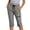 Gray, variant on Quick Dry Capris for Women with Zipper Pockets Hiking Pants Casual Drawstring Elastic High Waisted Climbing Cargo Capri Pants Gray XL