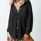 thumbnail image 5 of Blusa elegante de manga larga para mujer, chaqueta, tops casuales, camisa de manga larga con tapeta de botones tipo gofre, camisas lisas, cuello alto, blusa holgada S-2XL, 5 of 6