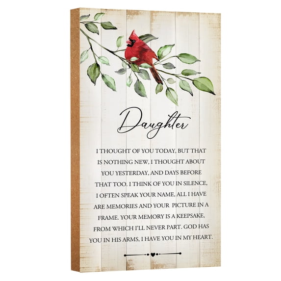 LifeSong Milestones Red Cardinal Wall Decor for Memorial Gifts White