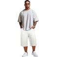 thumbnail image 5 of GINGTTO Men's Baggy Loose Fit Denim Shorts White 28, 5 of 9