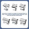 thumbnail image 5 of Confote 5" Stainless Steel T304 Lap Joint Exhaust Band Clamp Step Clamps Fit Catback Muffler, 5 of 7
