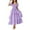 Purple, variant on XUNKUSGA Summer Dresses for Women 2025 Solid Color Maxi Dress Square Neck Puff Sleeve Wedding Guest Dresses Ruffle Tiered Casual Beach Dresses