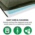 thumbnail image 3 of FurHaven Pet Products Two-Tone Faux Fur & Suede Cooling Gel Top Deluxe Chaise Lounge Pet Bed for Dogs & Cats - Dark Sage, Jumbo, 3 of 13