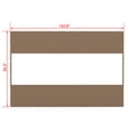 thumbnail image 2 of Domi Outdoor Living Heavy Duty Clear Panel Curtain, 18 oz Waterproof PVC Polyester Curtain, Tearproof, and Weather-Resistant Panel w/Eyelets for Patios,Gazebos,Pergolas (8'H x12'W, Brown), 2 of 8