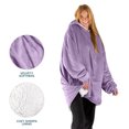 thumbnail image 2 of Bare Home Plush Sherpa Wearable Blanket - Fluffy & Soft - Lightweight - Adult, Lavender, 2 of 7
