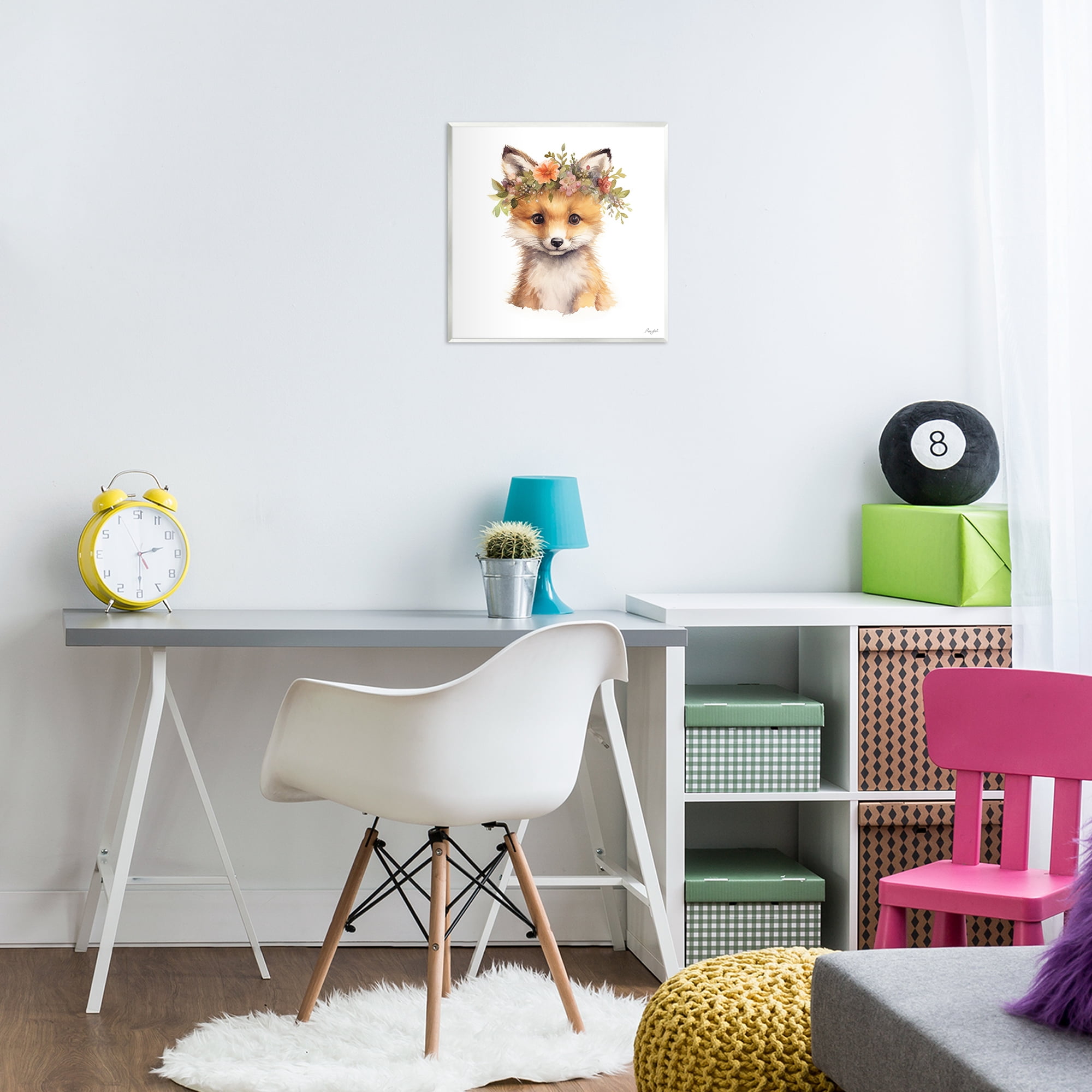 Stupell Industries Woodland Fox Flower Crown Wall Plaque Art, design by Roozbeh