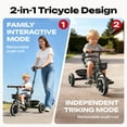 thumbnail image 3 of JoyStone 2-in-1 Toddler Tricycle for Ages 1-4 Years, Kids Trike Toddler Bike with Removable Push Handle, Adjustable Seat & Basket, Black, 3 of 12