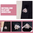 thumbnail image 3 of Masteelf 2pcs Women Brooch Pin Flower Brooch with Rhinestones Lapel Pin Crystal Brooch Pins for Women Wedding Party Brooch Flower Pins Elegant Pins Jewelry Accessories, 3 of 8