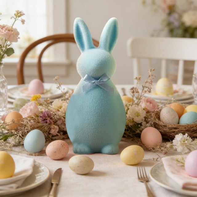 Tdxkok Easter Decorations Easter Bunny Figurines Desktop and Home Decorations. Easter Home Decor