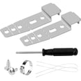 thumbnail image 1 of 2pcs Dishwasher Mounting Bracket, 5001DD4001A Silver Under Counter Mounting Clips Compatible with LG Dishwasher Bracket for Granite Countertop, 1 of 7